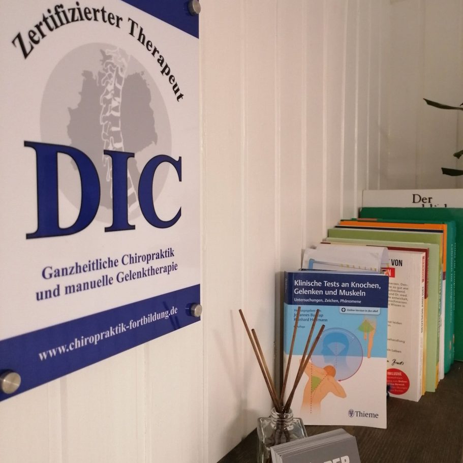 Anerkanntes DIC-Zertifikat für Ganzheitliche Chiropraktik Zertifikat DIC – Ganzheitliche Chiropraktik und Manuelle Gelenktherapie von Sebastian Ehrenforth, Körperwerkstatt Lübeck.